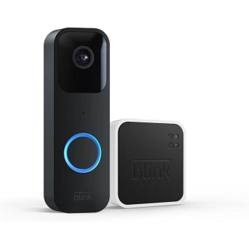 Blink Video Doorbell + Sync Module 2 | Two-year battery life, Two-way audio, HD video, motion and chime app alerts and Alexa enabled — wired or wire-free