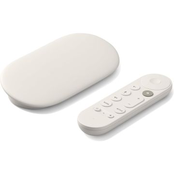 Google TV Streamer 4K - Fast Streaming Entertainment on Your TV with Voice Search Remote - Watch Movies, Shows, Live TV, and Netflix in 4K HDR - Smart Home Control-Porcelain