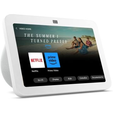 Amazon Echo Show 8 | 3rd generation, HD smart touchscreen with spatial audio, smart home hub and Alexa-Glacier White