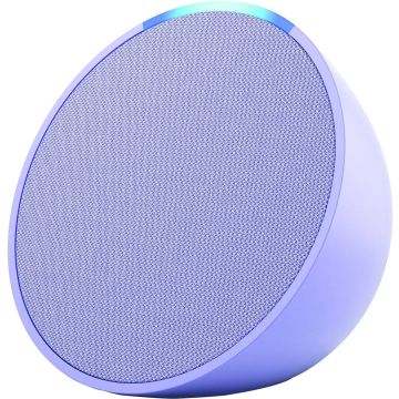 Echo Pop | Full sound compact Wi-Fi &amp; Bluetooth smart speaker with Alexa | Use your voice to control smart home devices, play music or the Quran, and more (speaks English &amp; Khaleeji)-Lavender Bloom