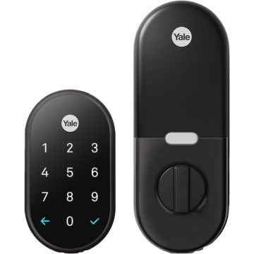 Google Nest X Yale Lock - Tamper-Proof Smart Lock for Keyless Entry - Keypad Deadbolt Lock for Front Door-Black | RB-YRD540-WV-BSP