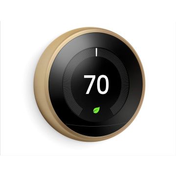 Google Nest 3rd Generation Programmable Learning Smart Thermostat - Brass