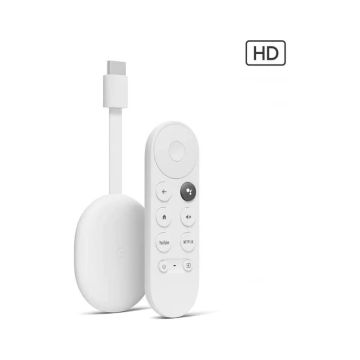 Google Chromecast HD with Google TV HD Voice Remote Control, Snow | GA03131-US