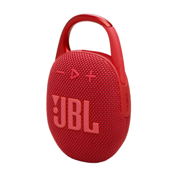JBL Clip 5 Ultra-portable waterproof speaker with AURACAST (Connect multiple speaker), Powerful Audio, Dustproof, Wireless Bluetooth Streaming, 12 Hours of Playtime-Red