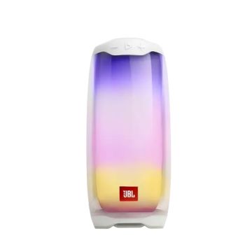 JBL Pulse 4 Waterproof Portable Bluetooth Speaker with Light Show-White