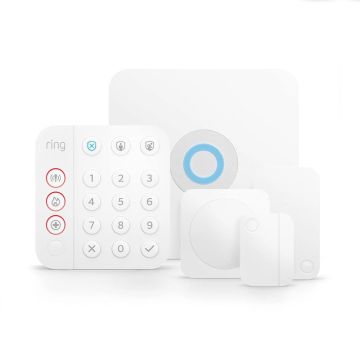 Ring Alarm 5-Piece Kit (2nd Gen) bundle | Home alarm security system with optional Assisted Monitoring - No long-term commitments - Works with Alexa