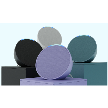 Echo Pop | Full sound compact Wi-Fi & Bluetooth smart speaker with Alexa | Use your voice to control smart home devices, play music or the Quran, and more (speaks English & Khaleeji)